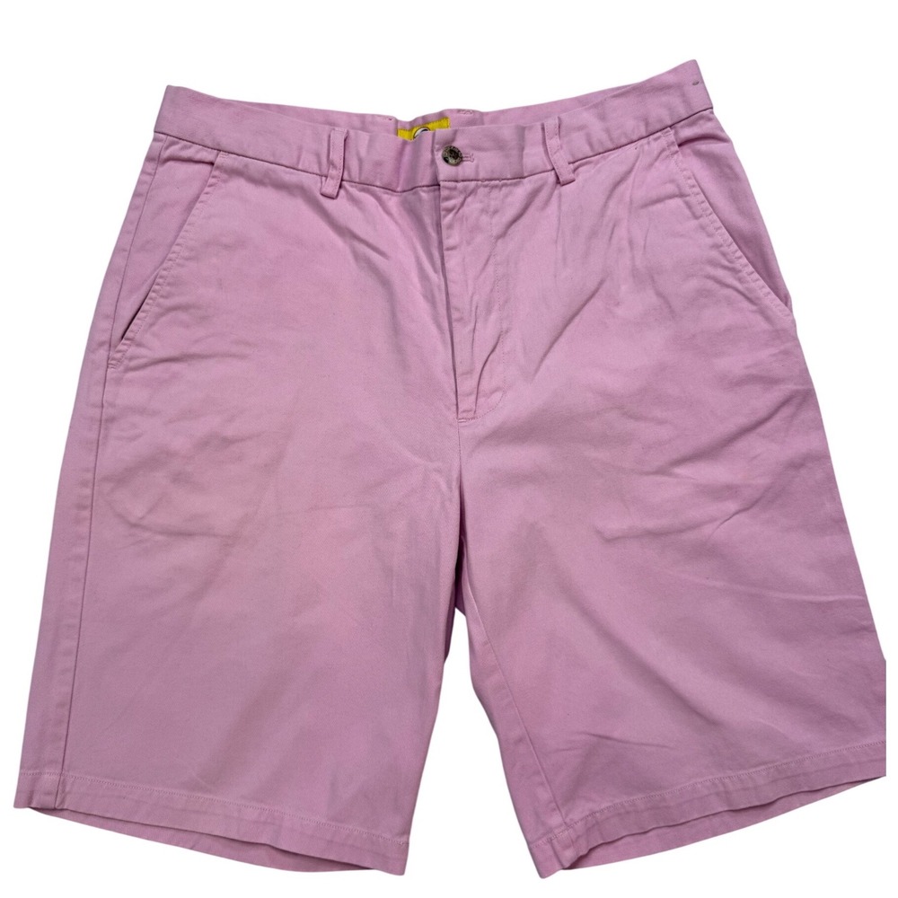 Duck Head Chino Shorts Mens 34 Pink Excellent Cotton Twill Flat Front Preppy